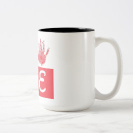 コーヒーのマグカップを愛する ツートーンマグカップ