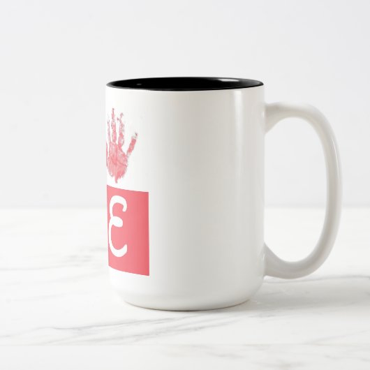 コーヒーのマグカップを愛する ツートーンマグカップ (右)