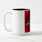 コーヒーのマグカップを愛する ツートーンマグカップ (左)