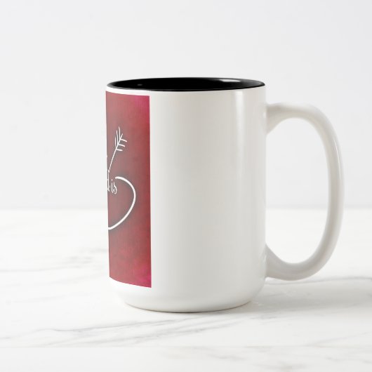 コーヒーのマグカップを愛する ツートーンマグカップ (右)