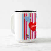 コーヒーのマグカップを愛する ツートーンマグカップ (正面左)