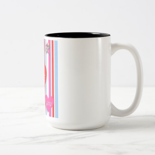 コーヒーのマグカップを愛する ツートーンマグカップ (右)