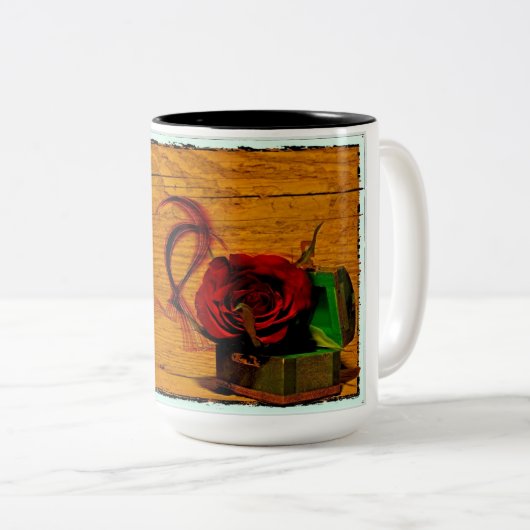 コーヒーのマグカップを愛する ツートーンマグカップ (正面右)