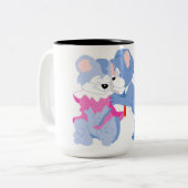 コーヒーのマグカップを愛する ツートーンマグカップ (正面左)