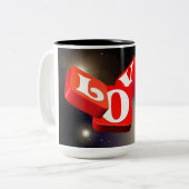 コーヒーのマグカップを愛する ツートーンマグカップ (正面左)