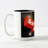 コーヒーのマグカップを愛する ツートーンマグカップ (左)