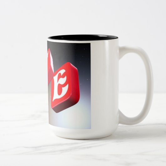 コーヒーのマグカップを愛する ツートーンマグカップ (右)