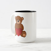 コーヒーのマグカップを愛する ツートーンマグカップ (正面左)