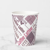 コーヒーのマグカップを愛する 紙コップ (裏面)