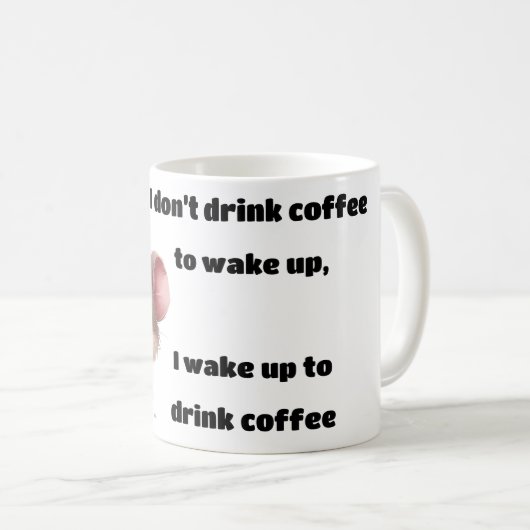 コーヒーのマグカップを起こすために飲む コーヒーマグカップ (正面右)