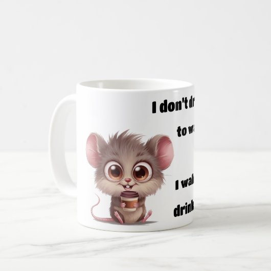 コーヒーのマグカップを起こすために飲む コーヒーマグカップ (正面左)