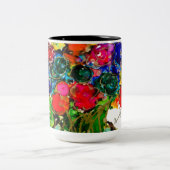 コーヒーのマグカップ愛の泡 ツートーンマグカップ (中央)