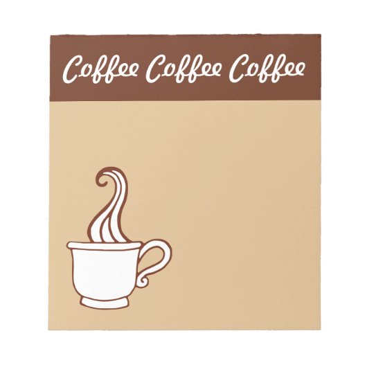 コーヒーのメモ帳 ノートパッド (正面)