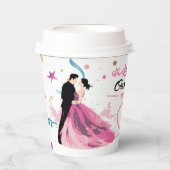 コーヒーのユニーク香結婚合わせおもしろい 紙コップ (正面)