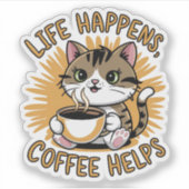 コーヒーのライフ救済 シール (正面)