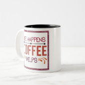 コーヒーのライフ救済 ツートーンマグカップ (正面左)