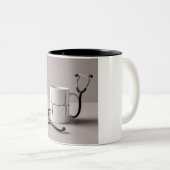 コーヒーのリズム：心のこもったデザイン ツートーンマグカップ (正面右)