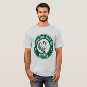 コーヒーのルースターTシャツを起こせ Tシャツ (正面フル)
