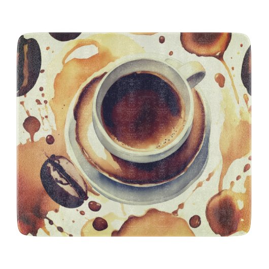コーヒーの世界 カッティングボード (正面)