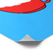 コーヒーの中で雲が出る ポスター (角)