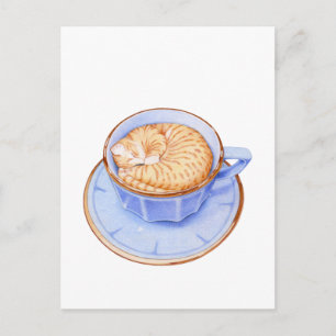 コーヒーの中の猫 ポストカード