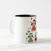 コーヒーの二音マグカップ ツートーンマグカップ (正面左)