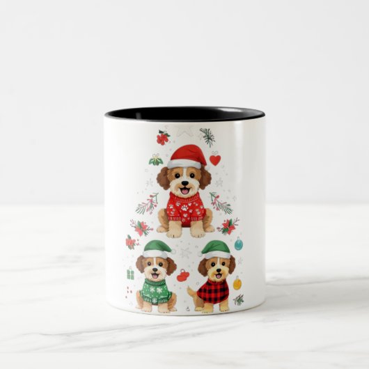 コーヒーの二音マグカップ ツートーンマグカップ (中央)