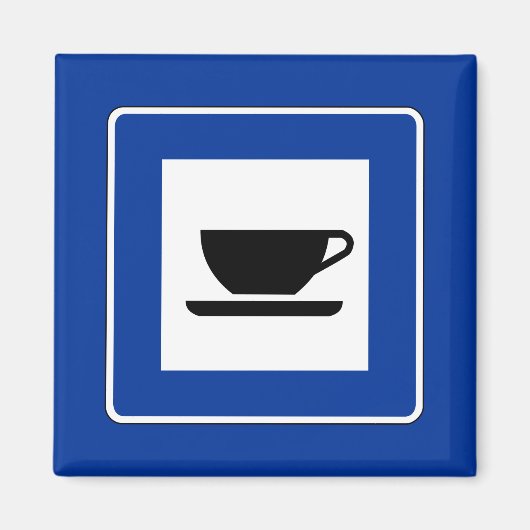 コーヒーの交通標識 マグネット (正面)