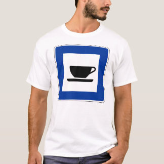 コーヒーの交通標識 Tシャツ