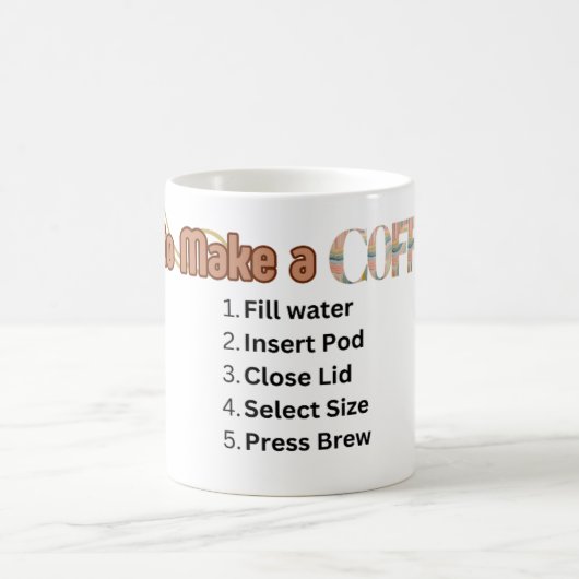 コーヒーの作り方 楽しいタイポグラフィ コーヒーマグカップ (中央)