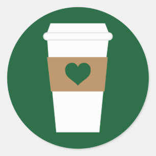 コーヒーの使い捨てコーヒーカップが好き ラウンドシール