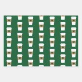 コーヒーの使い捨てコーヒーカップが好き ラッピングペーパーシート (正面3)