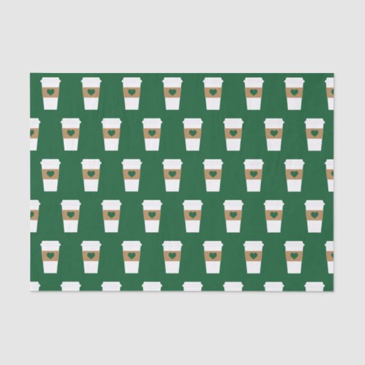 コーヒーの使い捨てコーヒーカップが好き 薄葉紙 (正面)