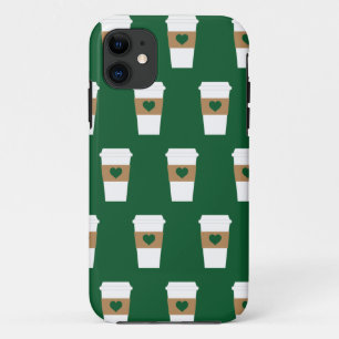 コーヒーの使い捨てコーヒーカップが好き iPhone 11 ケース