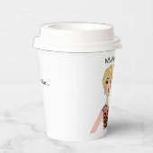 「コーヒーの前に何が起こるか、コーヒーの前に残れ!」 紙コップ (右)