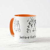 コーヒーの前に私 – コーヒー修理を必要とする女性! マグカップ (正面左)