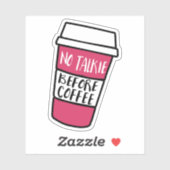 コーヒーの前に話し合わない |コおもしろいーヒー シール (シート)