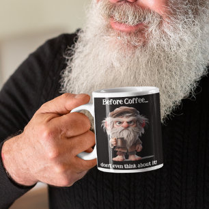コーヒーの前に…それについて考えも言うな ジャンボコーヒーマグカップ