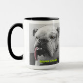 コーヒーの前に、コーヒーの後、眠い犬とパーキー犬 マグカップ (左)