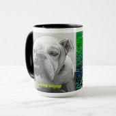 コーヒーの前に、コーヒーの後、眠い犬とパーキー犬 マグカップ (正面左)