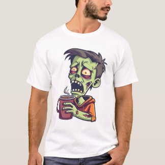 「コーヒーの前のゾンビ - 死んだような朝の気分」 Tシャツ