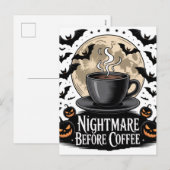 コーヒーの前の悪夢 ハロウィン シーズンポストカード (正面/裏面)