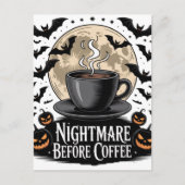コーヒーの前の悪夢 ハロウィン シーズンポストカード (正面)