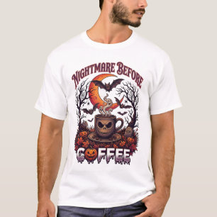 コーヒーの前の悪夢 ハロウィン ドクロ マグカップ 幽霊 Tシャツ