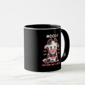 コーヒーの前のMOOdy マグカップ (正面右)