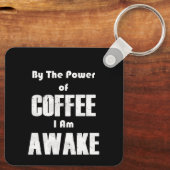 コーヒーの力(白) キーホルダー (裏面)