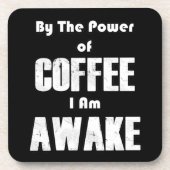 コーヒーの力（白） コースター (正面)