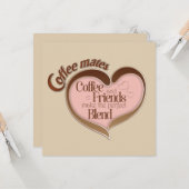 コーヒーの友達カード カード (正面/裏面インサイチュ)