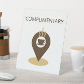コーヒーの場所アイコン無料ペデスタルサイン 台座サイン (インサイチュ)