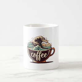 コーヒーの大波 コーヒーマグカップ
